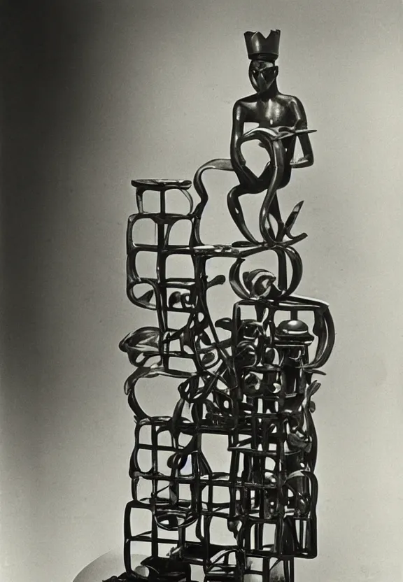 Image similar to a chess - piece building machine, a surrealist sculpture by marcel duchamp, archival pigment print, 1 9 1 4, conceptual art, artwork, academic art, surrealist, fluxus