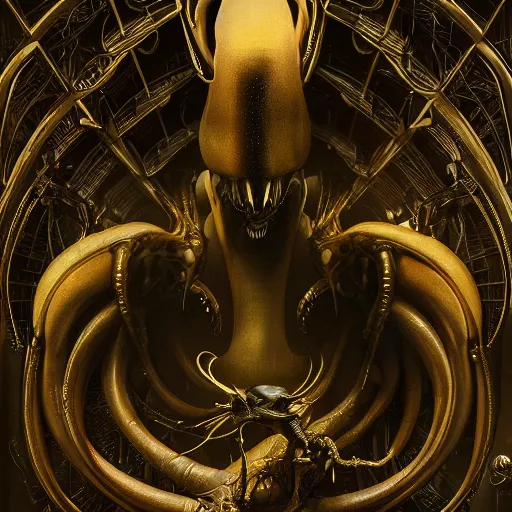 Prompt: mickey mouse xenomorph chimera lurkin in dark room, designed by h. r. giger, highly intricate detailed 8 k ultrarealistic octane render by artgerm and rutkowski and mucha
