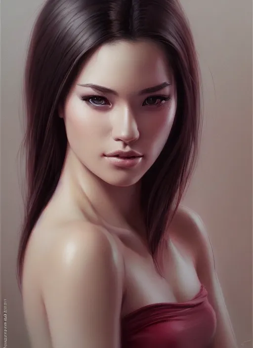 Image similar to photo of a gorgeous young woman in the style of stefan kostic, realistic, sharp focus, 8 k high definition, insanely detailed, intricate, elegant, art by stanley lau and artgerm