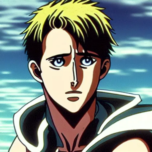 Prompt: ryan gosling in 1 9 9 7 berserk anime