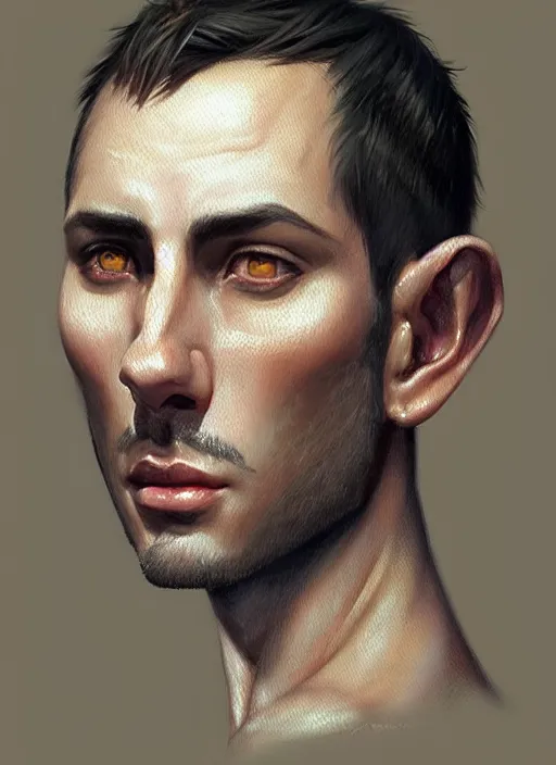 Image similar to a _ fantasy _ style _ portrait _ painting _ of light brown argentinian male short black hair defined chiseled facial features face big ears, rpg dnd oil _ painting _ unreal _ 5 _ daz. _ rpg _ portrait _ extremely _ detailed _ artgerm _ greg _ rutkowski _ greg