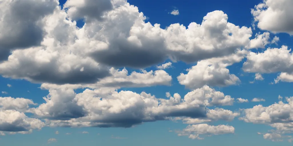 Prompt: peaceful puffy clouds, stripple, 4 k