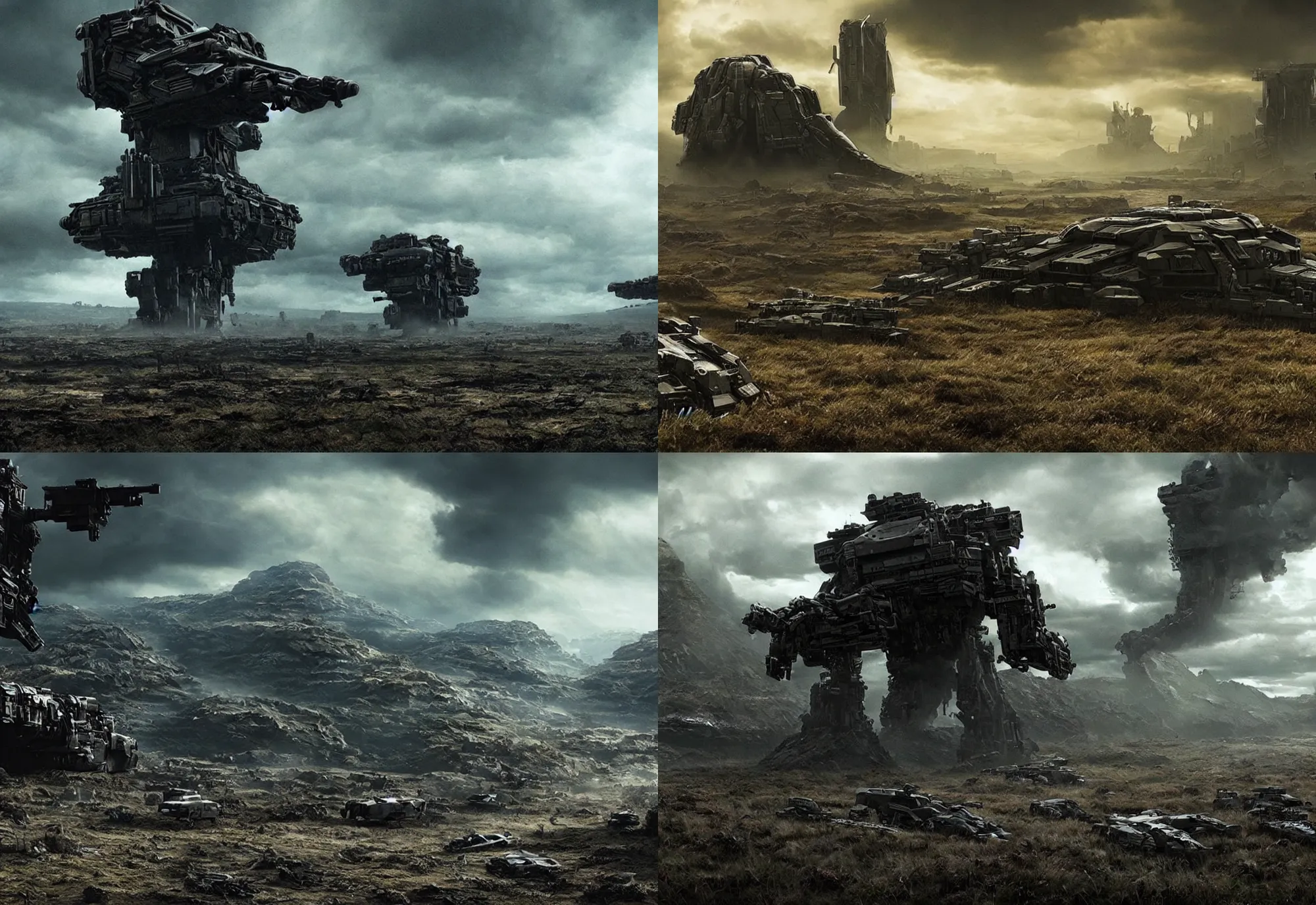 Prompt: neil blomkamp film landscape, hyper realistic, cinematic, perfect composition