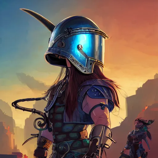 Image similar to cyberpunk viking helmet mask warrior goddess robot ninja fantasy, art gta 5 cover, official fanart behance hd artstation by jesper ejsing, by rhads, makoto shinkai and lois van baarle, ilya kuvshinov, ossdraws