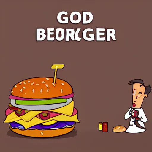 Image similar to God eats burger