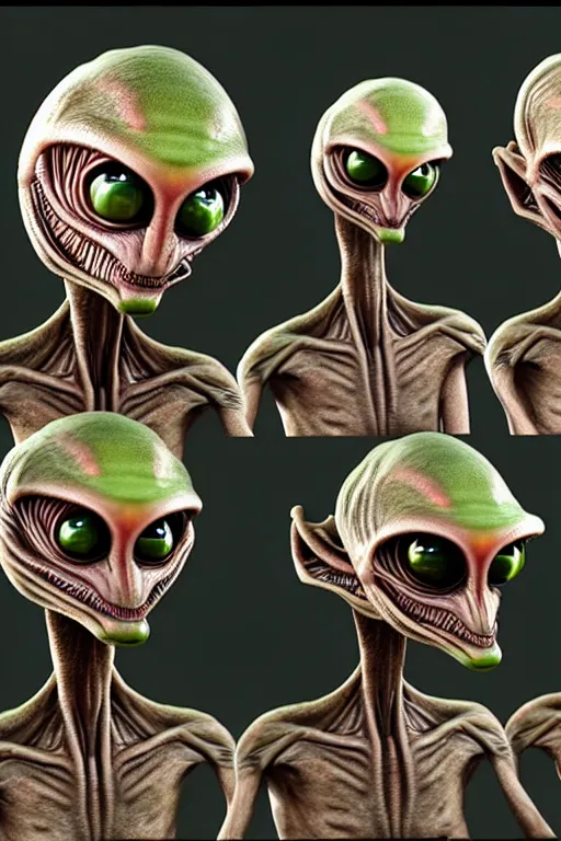 Prompt: hyper realistic aliens