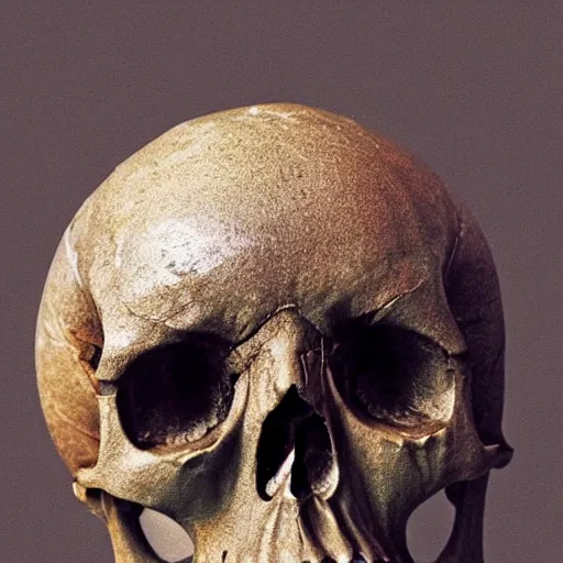 Prompt: a human skull made of cosmic energy