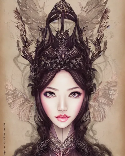 Image similar to a beautiful female fantasy portrait by bearbrickjia