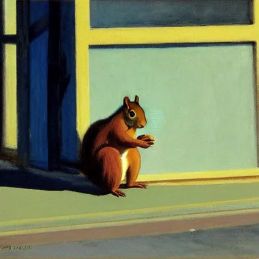 Image similar to Squirrel by Edward Hopper