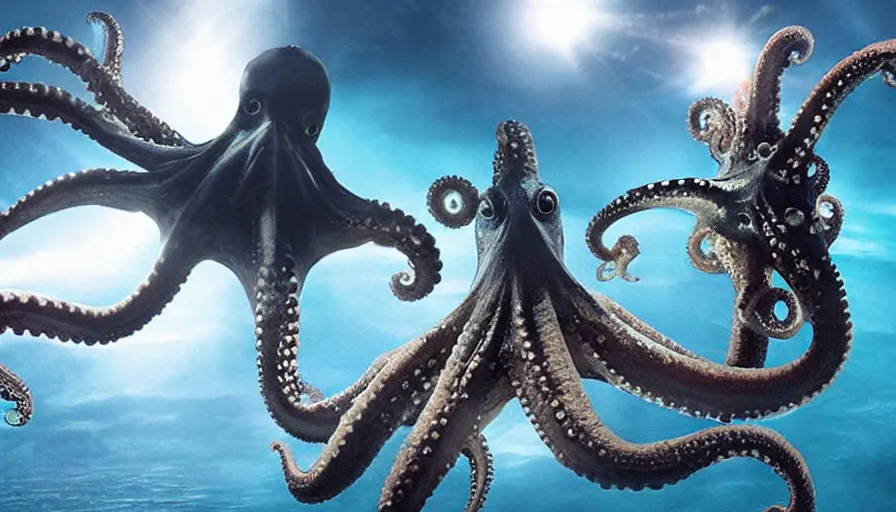 Image similar to Movie about an octopus attacking a nuclear submarine