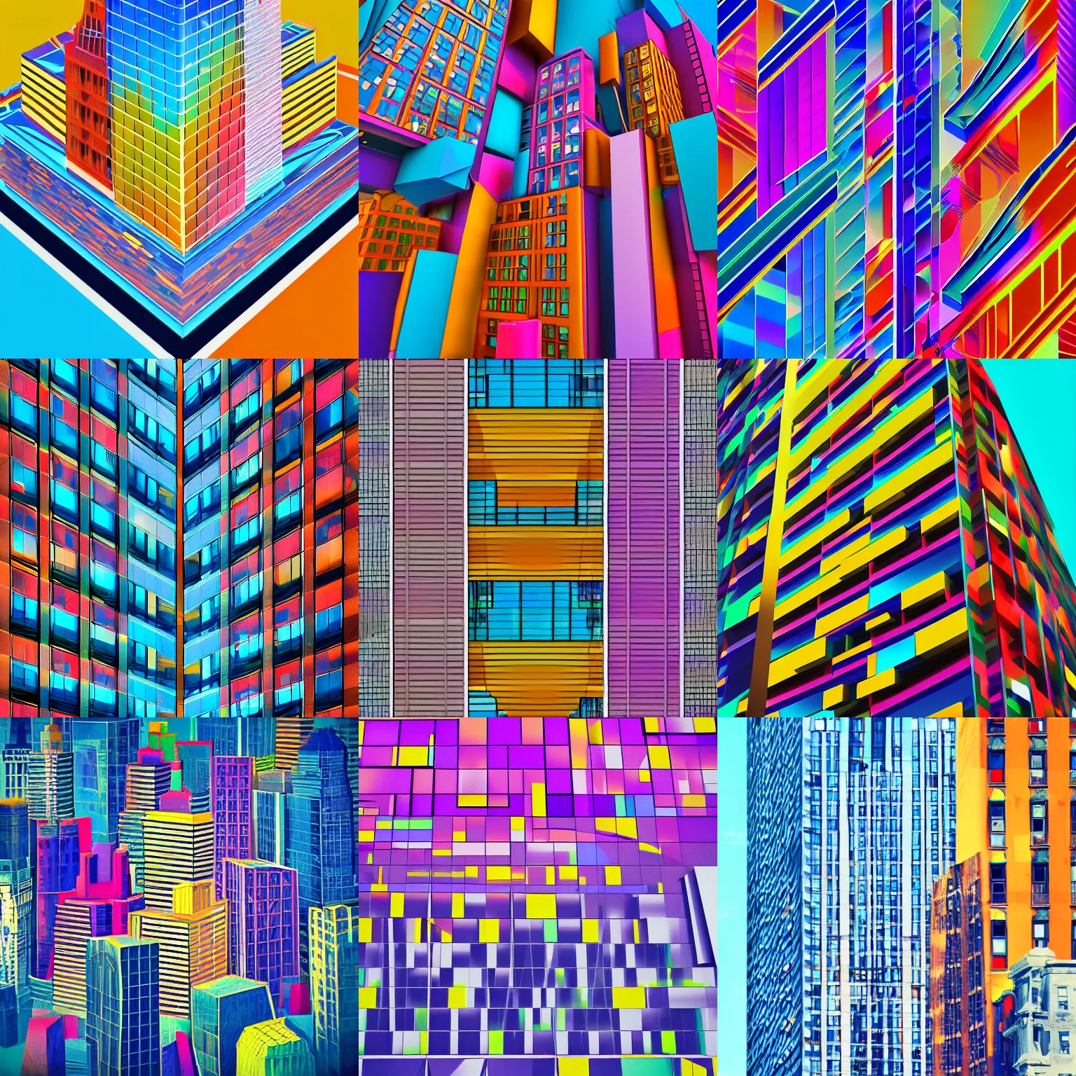 Prompt: new york city building abstract geometric colorful render 🛰 🕳 🤖