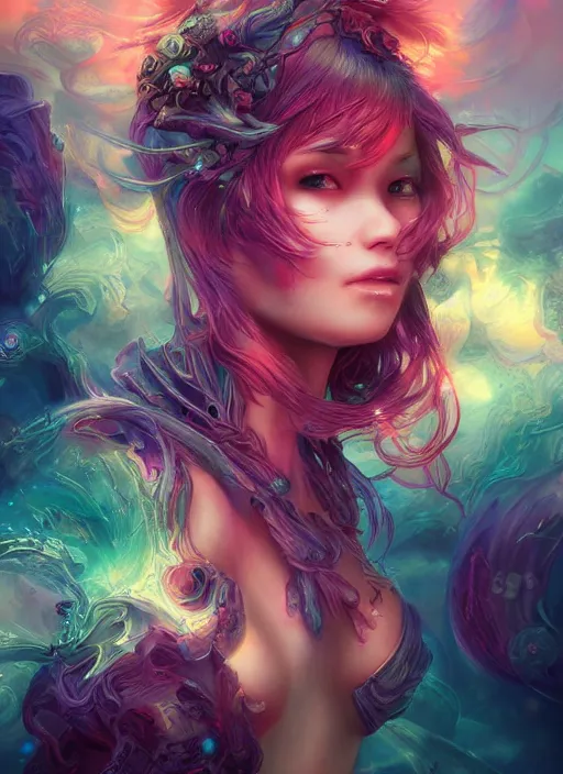 Image similar to dreamscape, female, ross tran!!!, vivid colors, anatomical, highly detailed sculpture, intricate detailed, ommatidia, 8 k, cinematic atmosphere, post - processing