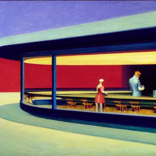 Prompt: a view of the universe, by Edward Hopper