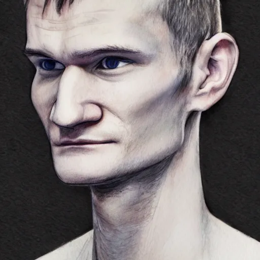 Prompt: full body sketch of vitalik buterin, high detail face, perfect anatomy, watercolor background, pencil art, ink and pencil, hyperrealistic, hyperdetailled, digital art, greg rutkowski, artstation, 8 k, beautiful drawing, paper texture, spray paint, watercolors