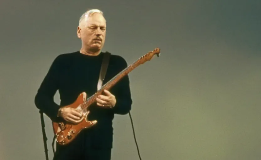Image similar to a man standing in front of a microphone, a screenshot by david gilmour blythe, trending on cg society, retrofuturism, 1 9 9 0 s, y 2 k aesthetic, movie still