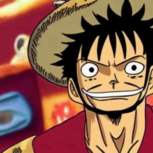 Prompt: luffy with mustache