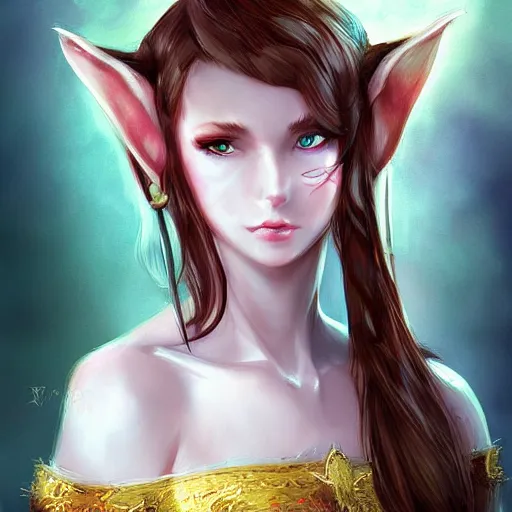 Prompt: high quality resolution beauty elf girl by wlop