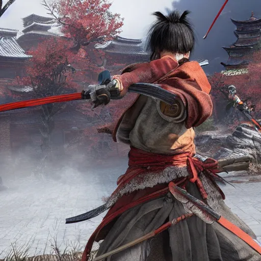 Image similar to the next sekiro game, concept art