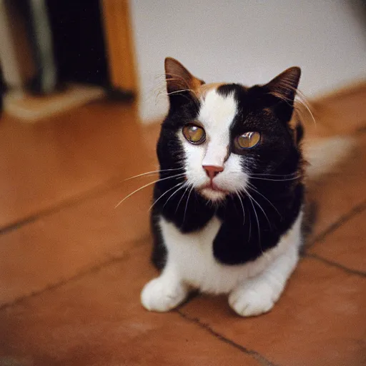 Prompt: a cat combined with a dog. 3 5 mm.