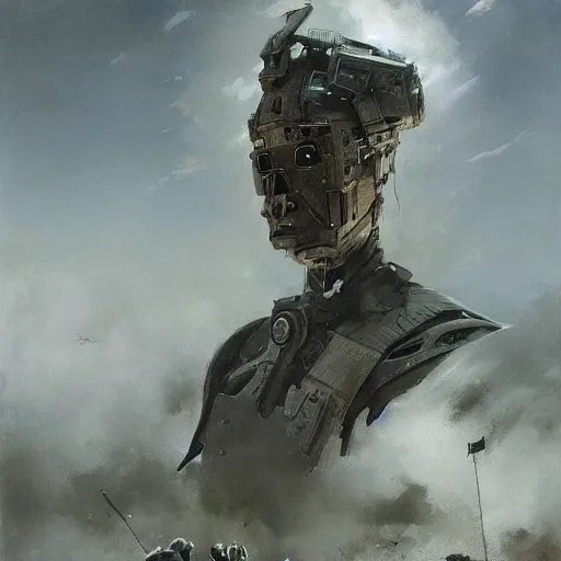 Prompt: in the distance machines come to transform eden - day by day, colourised, face portrait, epic, tragic, military art, fantasy, dieselpunk, hd shot, digital portrait, beautiful, artstation, comic style, by artgerm, guy denning, jakub rozalski, magali villeneuve and charlie bowater