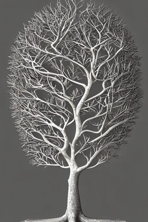 Prompt: a tree, intricate, elegant, highly detailed, smooth, sharp focus, artstation