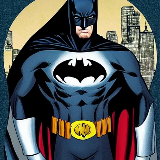 Image similar to high quality art of batman with captain's america shield in his hand