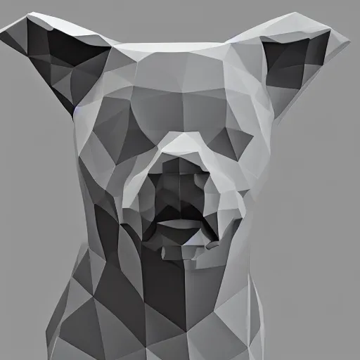 Image similar to low poly dog