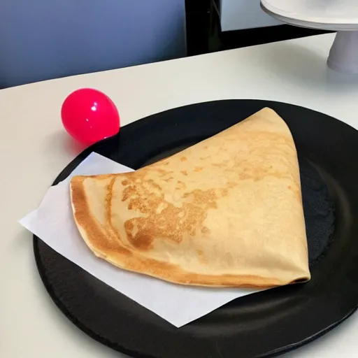 Image similar to photo of a breton crepe with birthday balloons