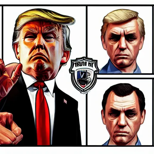 Prompt: GTA V artwork of trump