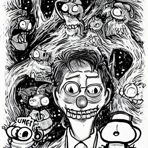 Prompt: r / imsorryjon from reddit, horrifying garfield, horror of the decade, detailed artwork, ito junji artwork