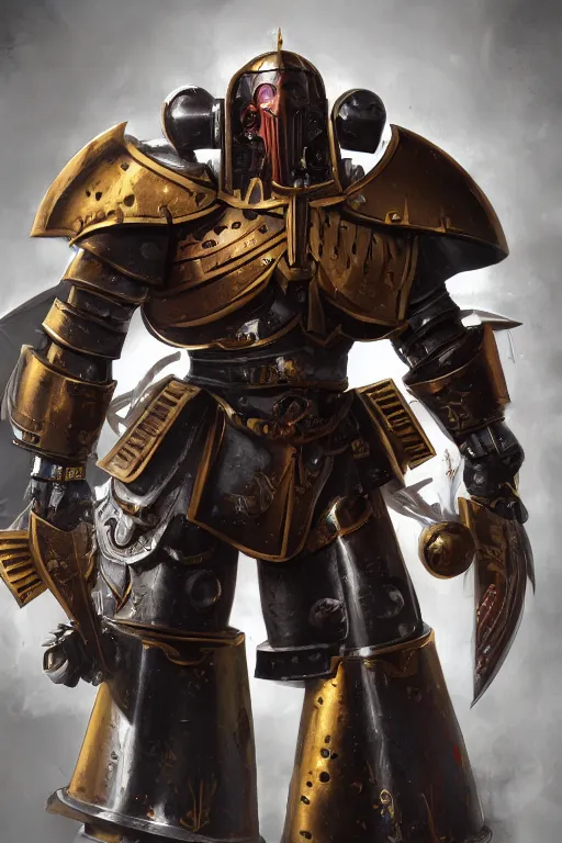 Image similar to armor portrait heros warhammer 4 0 k horus heresy fanart - the primarchs emperor by johannes helgeson animated with vfx concept artist & illustrator global illumination ray tracing hdr fanart arstation zbrush central hardmesh 8 k octane renderer comics stylized