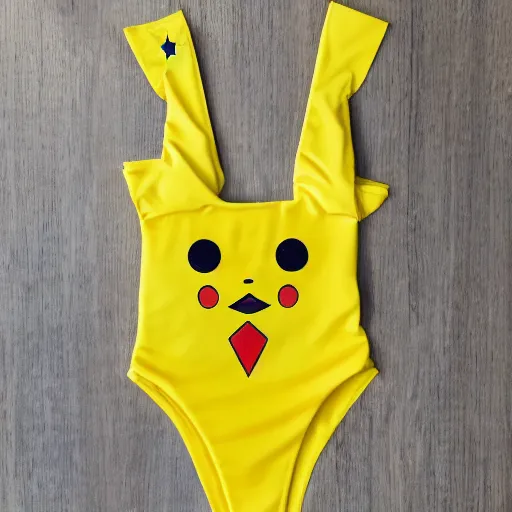 Image similar to pikachu woman in a microkini