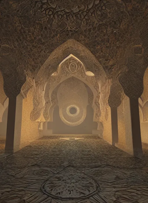 Image similar to muslim mosque, ultra detailed fantasy, elden ring, realistic, dnd character portrait, full body, dnd, rpg, lotr game design fanart by concept art, behance hd, artstation, deviantart, global illumination radiating a glowing aura global illumination ray tracing hdr render in unreal engine 5