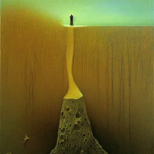 Prompt: a painting by zdzislaw beksinski