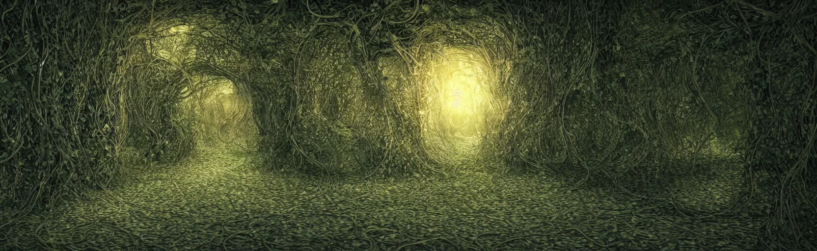 Image similar to tangled vines wallpaper, ultra realistic, intricate, epic lighting, futuristic, 8 k resolution