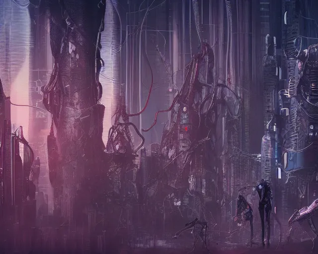 Image similar to photo of a biomechanical ant colony. cyberpunk horror style. highly detailed 8 k. intricate. nikon d 8 5 0 5 5 mm. award winning photography.