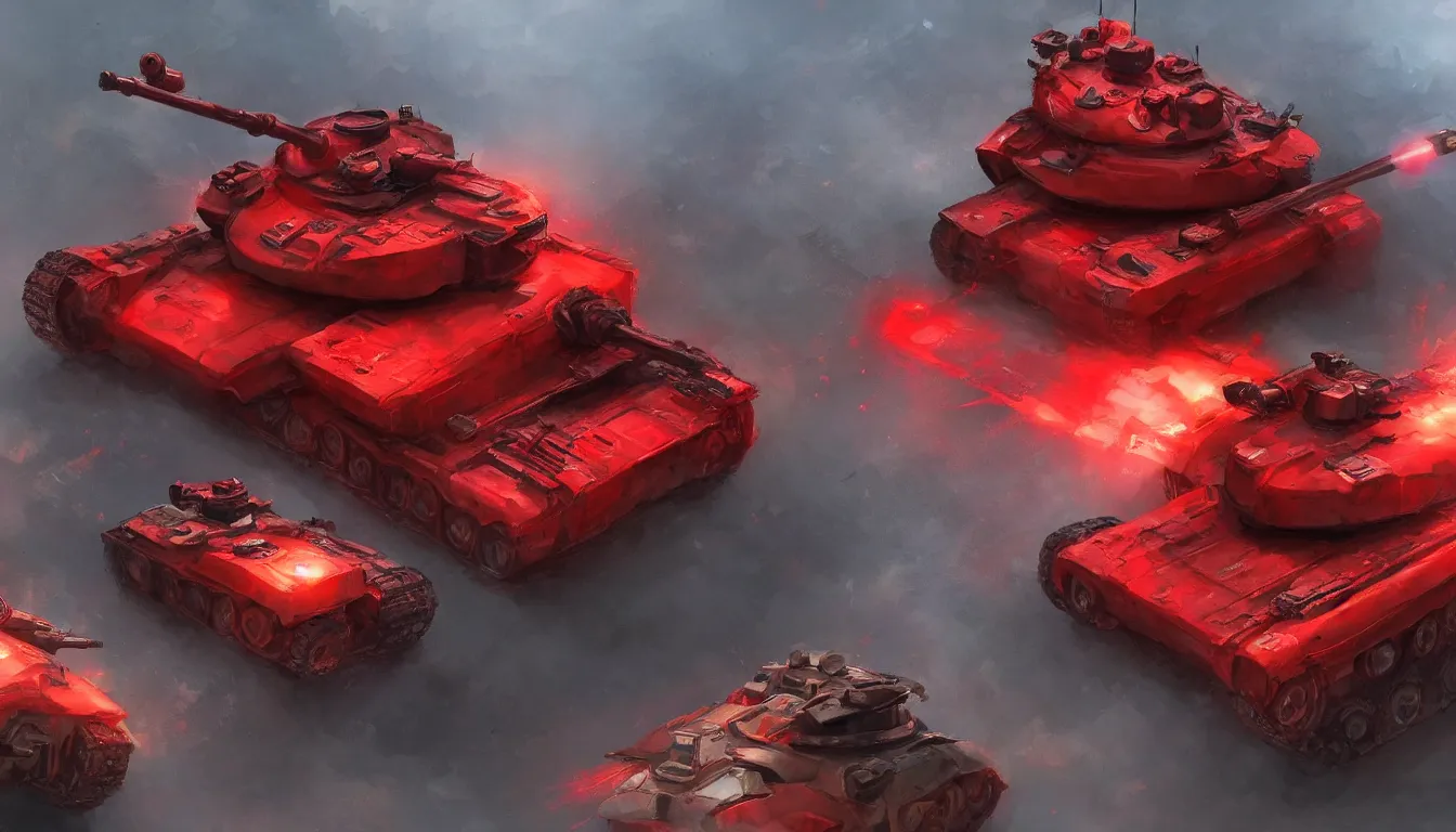 Image similar to Red Alert 2 Tank, trending on artstation