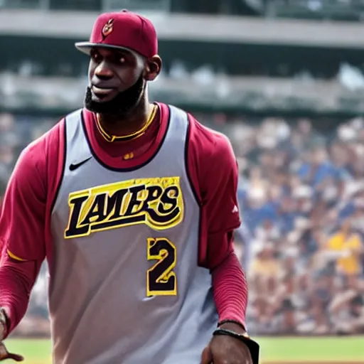 Prompt: lebron james baseball debut