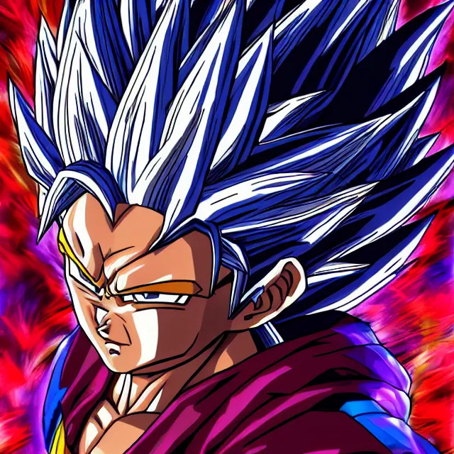 Image similar to super saiyan in the style of jojo's bizarre adventure, ultrafine hyperrealistic detailed face illustration by kim jung gi, akira toriyama, intricate linework, sharp focus, bright colors, matte, octopath traveler, final fantasy, unreal engine highly rendered, global illumination, radiant light, intricate rainbow environment