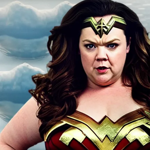 Image similar to melissa mccarthy as wonder woman