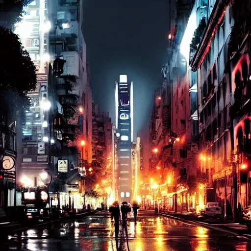 Image similar to Buenos Aires in the style of blade runner