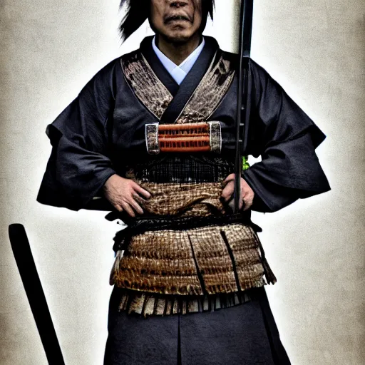 Prompt: photo of an ancient samurai, high detail, cinematic,