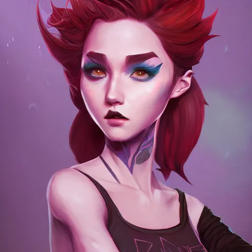 Image similar to a portrait of a beautiful punk, art by lois van baarle and loish and ross tran and rossdraws and sam yang and samdoesarts, digital art, highly detailed, intricate, sharp focus, Trending on Artstation HQ, deviantart, unreal engine 5, 4K UHD image