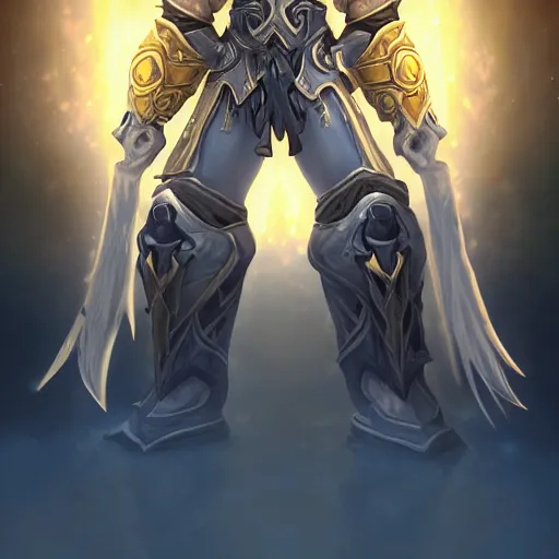 Image similar to world of warcraft lightforged human paladin, artstation hall of fame gallery, editors choice, #1 digital painting of all time, most beautiful image ever created, emotionally evocative, greatest art ever made, lifetime achievement magnum opus masterpiece, the most amazing breathtaking image with the deepest message ever painted, a thing of beauty beyond imagination or words