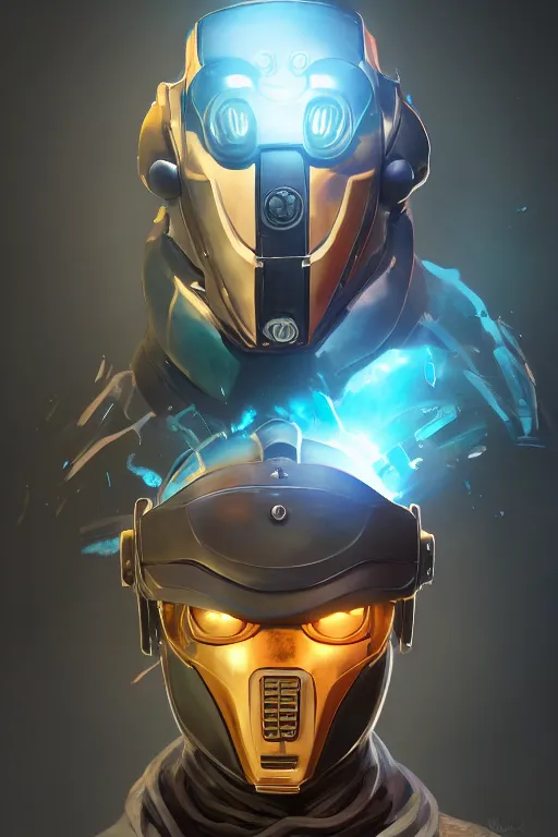 Image similar to epic mask helmet robot ninja portrait stylized as fornite style game design fanart by concept artist gervasio canda, behance hd by jesper ejsing, by rhads, makoto shinkai and lois van baarle, ilya kuvshinov, rossdraws global illumination radiating a glowing aura global illumination ray tracing hdr render in unreal engine 5