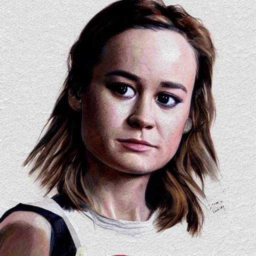 Image similar to brie larson portrait made out of cheese, brie, concept art, matte painting