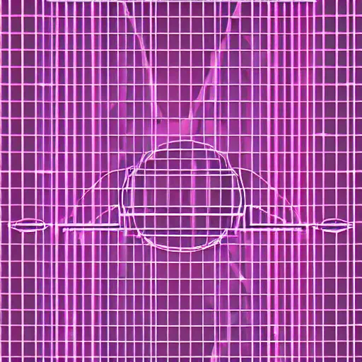 Prompt: minimalist poster of a synthwave wireframe intergalactic planetary future space vehicles that look super stylish. neofuturism. grid. lines