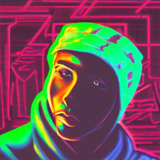 Image similar to python head in hoodie, portrait, vaporwave, synthwave, neon, vector graphics, cinematic, volumetric lighting, f 8 aperture, cinematic eastman 5 3 8 4 film, photorealistic, graffiti