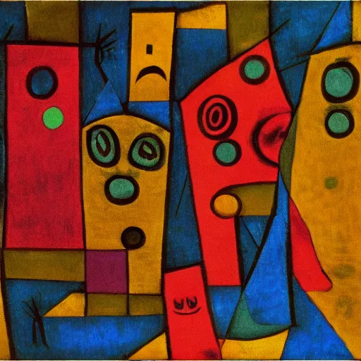 Image similar to cats by Paul Klee