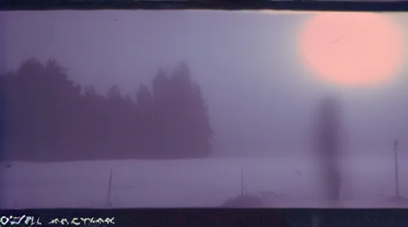 Image similar to c - 4 1 colour negative film photo of vagrant at night volumetric fog